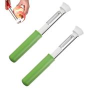 2 In 1 Apple Corer and Peeler, Stainless Steel Fruit Corer & Peeler, Multifunction Corers Tool, for Pears, Peaches, Vegetable Fruit Kitchen Gadget (Green,2pcs)