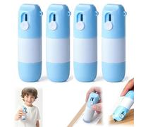 2-in-1 Box Cutter & Thermal Paper Eraser, 2 in 1 Privacy Wipe Box Cutter, Thermal Paper Correction Fluid, Thermals Papers Eraser Pen and Cutters, with 10ml Erasers, for Package Labels Bills (4pcs)