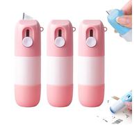 2-In-1 Box Cutter & Thermal Paper Eraser,Borrador Etiquetas Paquete,Label Correction Pen With Mini Box Cutter,Privacy Protection For Labels & Receipts (3pcs pink)