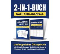 2-in-1-Buch nach Schlaganfall: Umfangreiches Übungsbuch mit Schreibübungen, Gedächtnistraining und Übungen für die Hand-Auge-Koordination