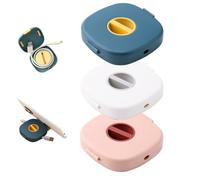 2 in 1 Cable Winder with Phone Stand,Durable Cable Organizer and Charging Stand,Cord Cables Winder Organizer with Phone Stands Rotate,Desktop Organizers for Earphones USB Charging Cables (3Pcs)