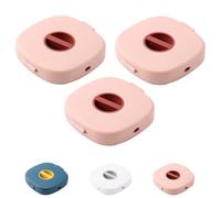 2 in 1 Cable Winder with Phone Stand, Durable Cable Organizer and Charging Stand, Cord Cables Winder Organizer with Phone Rotate, for Earphones, USB, Charging Cables (Pink*3)