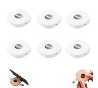 2 In 1 Cable Winder with Phone Stand, Durable Cable Organizer and Charging Stand, Cord Cables Winder Organizer with Phone Stands Rotate, for Earphones, USB, and Chargings Cables (White,6pcs)