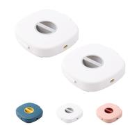 2 in 1 Cable Winder with Phone Stand, Durable Cable Organizer and Charging Stand, Cord Cables Winder Organizer with Phone Rotate, for Earphones, USB, Charging Cables (White*2)