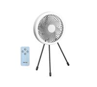 2 in 1 Camping Fan with Tripod Light 2000mAh Remote Control Table Fan for Home