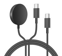 2 in 1 Cargador Reloj para Samsung Galaxy Watch 7/Ultra/Watch 6/6 Classic/5 Pro/5/4/4 Classic/3/Active 2, Magnético Cargador Smartwatch 2M Cable USB C para Samsung Galaxy S25 S24 S23 S22