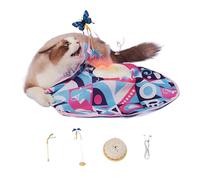 2-in-1 Cat Ball Toy With Electric Butterfly Teaser | Interactive Cat Toy With Rotating Butterfly & Ringing Bell | Fun & Engaging Cat Toy With 3 Play Modes | Stimulating Toy For Cats Active Play