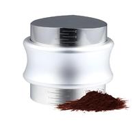 2 - in - 1 Coffee Distributor and Tamper | 53.3mm / 51mm Adjustable Coffee Tool | Food Grade Stainless Steel Leveler with Ergonomic Handle (51mm)