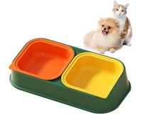2 in 1 Comedero y Bebedero para Gatos y Perros Diseño Inclinado Mascotas Alimentador para Animal BPS-5575