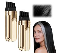 2 in 1 Convenient Hair Dye Comb For Gray, Waterproof & Sweat-Proof Portable Root Touch-Up Stick, Temporary Quick Gray Hairs Coverage, Friendly to Beard, for Women and Men (01#-Black)