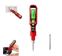 2 in 1 Digital Display Induction Test Pencil, Non-Contact AC Voltage 30-1000V/Contact AC Voltage 11-450V, LED Flashlight, Buzzer Alarm for Live/Null Wire Judgment (Red)