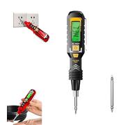 2 in 1 Digital Display Induction Test Pencil, Non-Contact AC Voltage 30-1000V/Contact AC Voltage 11-450V, LED Flashlight, Buzzer Alarm for Live/Null Wire Judgment (Black)