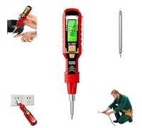 2 in 1 Digital Display Induction Test Pencil, Non-Contact AC Voltage 30-1000V/Contact AC Voltage 11-450V,LEDS digital display plus lighting,for Live/Null Wire Buzzer Alarm (red 1pcs)