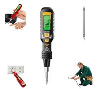 2 in 1 Digital Display Induction Test Pencil, Non-Contact AC Voltage 30-1000V/Contact AC Voltage 11-450V,LEDS digital display plus lighting,for Live/Null Wire Buzzer Alarm (black 1pcs)