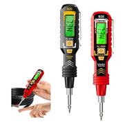 2 in 1 Digital Display Induction Test Pencil, Non-Contact AC Voltage 30-1000V/Contact AC Voltage 11-450V with LED Flashlight Digital Display, Live/Null Wire Buzzer Alarm (2pcs)