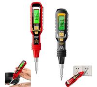 2 in 1 Digital Display Induction Test Pencil,With LED flashlight,Non-Contact AC Voltage 30-1000V/Contact AC Voltage 11-450V,Buzzer alarm can determine live wire/neutral wire (2pcs)