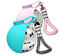 2-in-1 Dog Travel Water Bottle, Dogs Water Bottles for Walking, Portable Dog Water Bottle with Stainless Steel Bottle & Silicone Bowl for Small Dogs, Walking and Hiking (Set B)