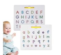 2-in-1 Double-Sided Magnetic Alphabet Tracing Board | ABS Letter Practice | Kids Learn To Write with Magnetic | Preschool Educational Toy For
