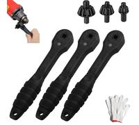 2 in 1 Drill Chuck Ratchet Spanner, 2-in-1 Ratchet DrillChuck Key Wrench, Universal Chuck Key Replacement Tool forDrill, for Electric Drills Power Tools (3 Sets)