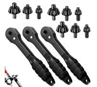 2 in 1 Drill Chuck Ratchet Spanner, Dual-Head Carbon Steel Ratchet Wrench, Quick-Switch Magnetic Chuck Key for Power/Drill Press Tools (3SET)