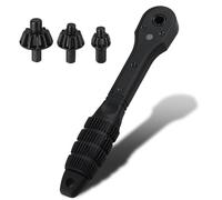 2 in 1 Drill Chuck Ratchet Spanner, Ratchet Drill Chuck Key Wrench, Universal Double Head Drills Clamp Spanner Replacement Tool for Electric Drills and Power Tools