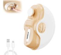 2 In 1 Electric Polishing Automatic Nail Clippers, Electric Nail Clipper, Electric Nail File, Electric Nail Clippers for Adults, Seniors, Kids (Yellow)