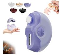 2 In 1 Electric Polishing Automatic Nail Clippers, Electric Nail Clipper, Portable Usb Rechargeable Electric Nail Trimmer, Nail Trimmer With Light & Nail Scraps Storage All Age (purple)