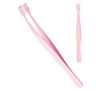 2-in-1 Eyelash Applicator Tweezers - Stainless Steel False Lash Tool With Built-in Comb, Curved Precision Lash Nipper For Strip Lashes & Extensions, Non-Slip Makeup Tool For Women