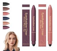 2 in 1 Eyeliner Eyeshadow, 2025 New Waterproof and Smudge-proof Eyeliner Eyeshadow Gel Pen, Highly Pigmented and Smooth, Lightweight and Portable Pocket Size (E)