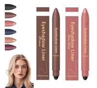 2 in 1 Eyeliner Eyeshadow, 2025 New Waterproof and Smudge-proof Eyeliner Eyeshadow Gel Pen, Highly Pigmented and Smooth, Lightweight and Portable Pocket Size (D)