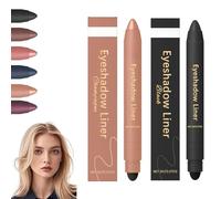 2 in 1 Eyeliner Eyeshadow, 2025 New Waterproof and Smudge-proof Eyeliner Eyeshadow Gel Pen, Highly Pigmented and Smooth, Lightweight and Portable Pocket Size (F)