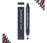 2-in-1 Eyeliner Eyeshadow, Eye Makeup Shadow Liner Smudge-Proof Waterproof, Long-Lasting Smooth Easy To Color Applicator Stick With Built-In Smudge Brush