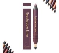2-in-1 Eyeliner Eyeshadow, Eye Makeup Shadow Liner Smudge-Proof Waterproof, Long-Lasting Smooth Easy To Color Applicator Stick With Built-In Smudge Brush