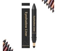 2-in-1 Eyeliner Eyeshadow, Eye Makeup Shadow Liner Smudge-Proof Waterproof, Long-Lasting Smooth Easy To Color Applicator Stick With Built-In Smudge Brush