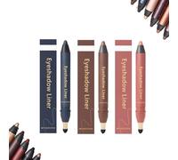 2-in-1 Eyeliner Eyeshadow, Eye Makeup Shadow Liner Smudge-Proof Waterproof, Long-Lasting Smooth Easy To Color Applicator Stick With Built-In Smudge Brush