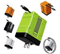 2-in-1 Fast Chargers 120w, 2025 Upgraded Retractable Wall Plug Chargers, All in 1 Versatile Portable Charging Power Adapter for Phone Tablet Laptops