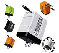 2-in-1 Fast Chargers 120w, 2025 Upgraded Retractable Wall Plug Chargers, All in 1 Versatile Portable Charging Power Adapter for Phone Tablet Laptops