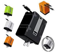 2-in-1 Fast Chargers 120w, 2025 Upgraded Retractable Wall Plug Chargers, All in 1 Versatile Portable Charging Power Adapter for Phone Tablet Laptops