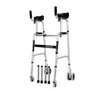 2 in 1 Folding Walker & Removable Armrests, Height Adjustable Foldable Walker with Wheels Front Wheeled Mobility Aid rehabilitación ayudas