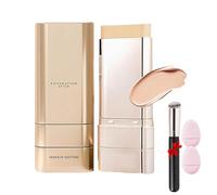 2 In 1 Foundation Stick With Brush,Multi-Use Double Head Foundations Make Up Sticks,Brightens,Concealer Hydrating Lightweight Longwear Natural Finish,For All Skin Types (Natural-1pcs, SIZE)