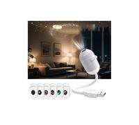 2-In-1 Galaxy Star Projector, Lámpara USB Regulable con Efecto De Cielo Estrellado Y Cuello De Cisne De 360° - Ideal para Decorar El Coche Y El Dormitorio (6 Films)