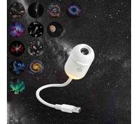 2-in-1 Galaxyy Projector Night Light,360° Adjustable USB Starry Sky Night Light Projector for Car,Planetarium,Galaxyy LED Light,for Bedroom,Living Room,Romantic Astronomical Projector (12pc slides)