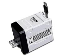 2 in 1 GAN Charger 120w,W&O 2-in-1 GAN 120w Fast Charger,with Multi-Function Conversion Plug,for Lightning Cable or for Fast Chargers USB c,Tablet,Laptops (White,1pcs)