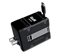 2 in 1 GAN Charger 120w,W&O 2-in-1 GAN 120w Fast Charger,with Multi-Function Conversion Plug,for Lightning Cable or for Fast Chargers USB c,Tablet,Laptops (Black,1pcs)