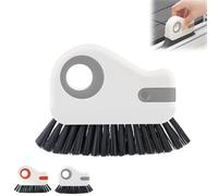 2 in 1 Groove Cleaning Brush, 2025 NewMultifunction Window Track Cleaner Brush, Grout Cleaner Grip Brushes for Windows Sill, Window Seal, Gap, Door Track (Gray)