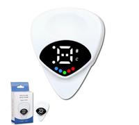 2 In 1 Guitar Tuner and Guitar Pick,Digital Guitar Pick with LED Screen Display,0.6mm Guitar Pick Plectrum with 12 Equal Temperaments Musical Note,Guitar Pick Plectrum,Efficient Tuning (1pcs)
