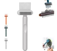 2 In 1 Hair Brush Cleaning Tool, 2025 New Comb Cleaning Brush, Portable Hairbrush Cleaner Tool Rake, Cleaning Tool Home and Salon Use (White)