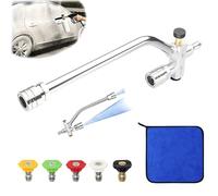 2-In-1 High-Pressure Car Washer Nozzle Accessories, Dual-Head Foam Sprayer, Pressure Washer Dual Connectors with 5 Sprayer Nozzles for Clear Car, Swimming Pool, Toilet, Patio (Nozzle Kit)