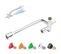 2-in-1 High-Pressure Car Washer Nozzle Accessories, Foam Cannon Dual Connector Accessory, Dual Tip Foam Cannon Double Connector, with 5 Sprayer Nozzles, for Car Wash, Patio Cleaning(No watering can)