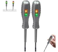 2-in-1 High Torque Strong Magnetic Screwdriver Electricity Detector, High Torque Alloy Dual Light Color Light Measuring Electric Pen, 12V-220V Non Contact Voltage Detector (2pcs-Monosyllabic)